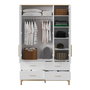Hanah Home Armario Etto Mm1.44.03.C1 Madera y Roble Blanco